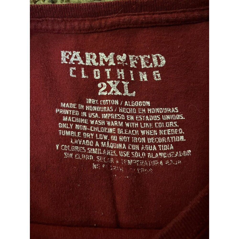 Farm Fed Country Graphic T-Shirt Womens 2XL Red Cotton “Life is Better" - Picture 7 of 10